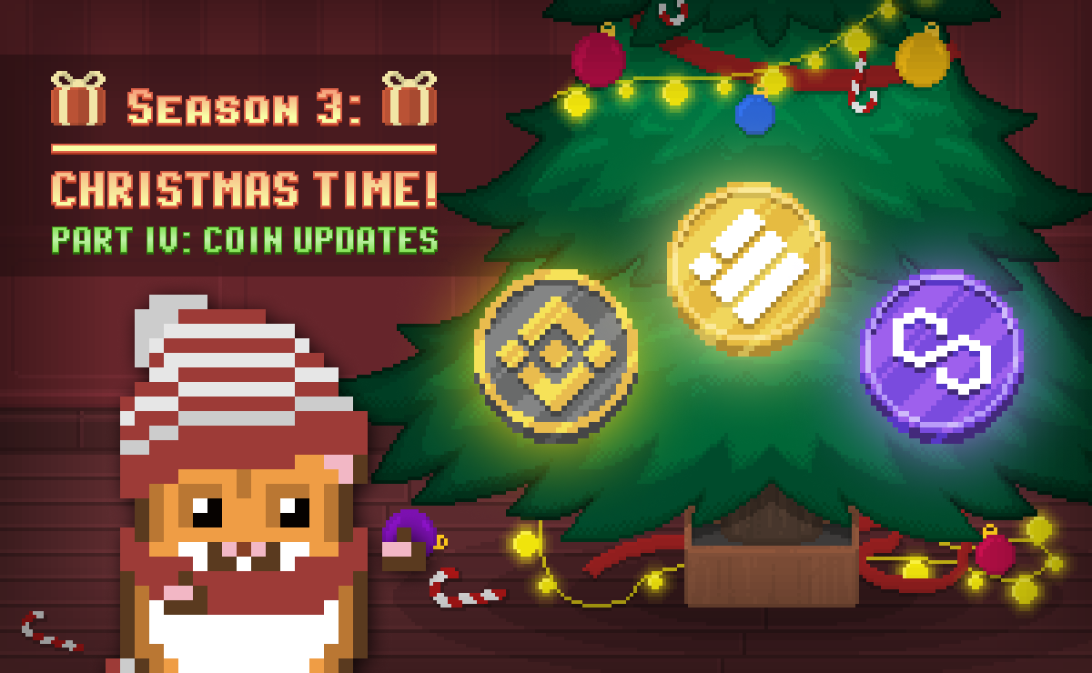 Season III: Christmas Time! Part IV: a new coin for mining, BUSD deposits and BNB withdrawals.