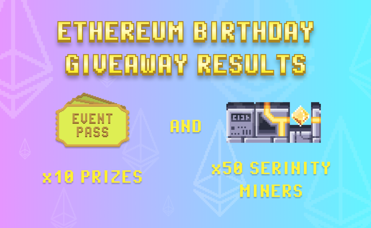 Ethereum Birthday Giveaway Results